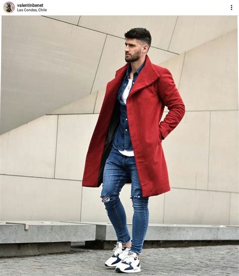 Pin On Moda Masculina Stylish Mens Outfits Red Peacoat Outfit