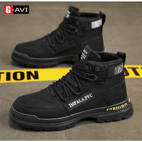 Giày thể thao nam cổ cao chất da lì siêu đẹp phong cách cá tính trẻ trung mẫu hot trend