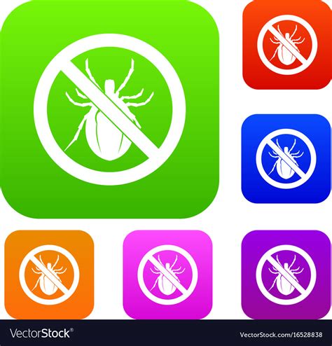 bug sign set collection royalty  vector image