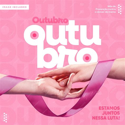 Campanha De Feed De Modelos De Mídia Social Outubro Rosa Estamos Nesta