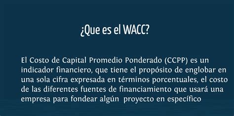 Qu Es El Wacc Blog Antonio Alcocer