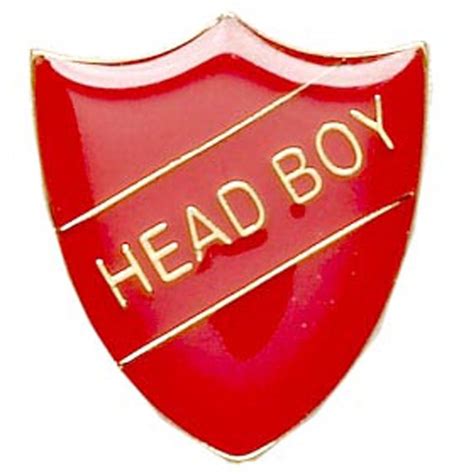 ‘head Boy Shield Pin Badge 4 Colours Bdg Hb Winning Awards