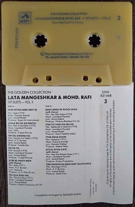 Lata Mangeshkar And Mohd Rafi Hits Duets The Golden Collection Vol