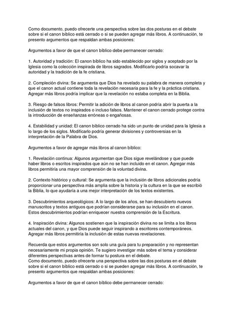 Canon De La Biblia Pdf Biblia Canon Bíblico
