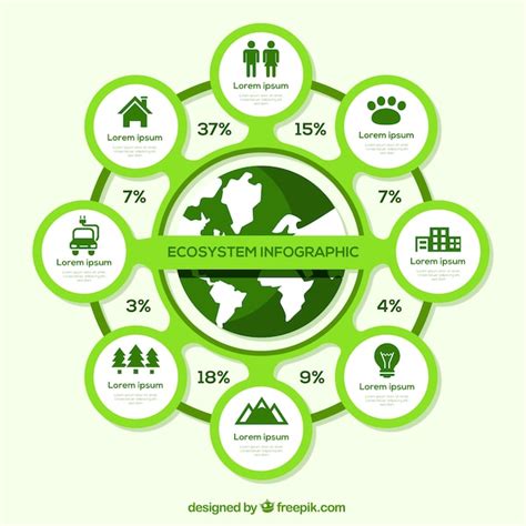 Infographie De L Cosyst Me Moderne Avec Un Design Plat Vecteur Gratuite