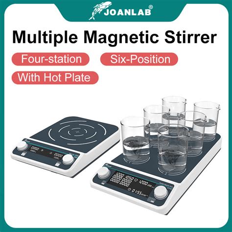 Jual JOANLAB Multiple Magnetic Stirrer Hot Plate Digital Display Laboratory Stirrer Magnetic