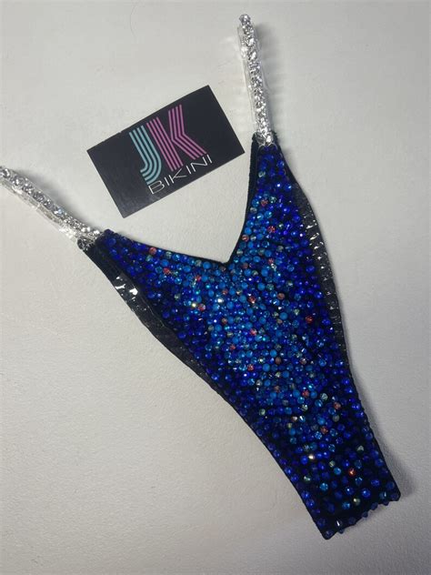 Blue Bikini Competition IFBB NPC Bikini WBFF Bodybuilding Suit Competition Bikini Etsy