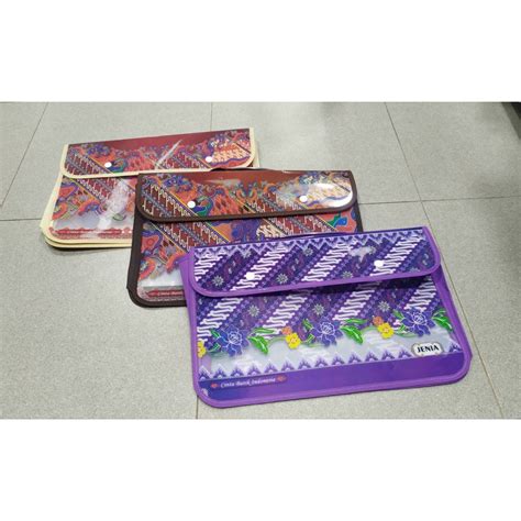 Jual Carry Map File Plastik Kancing Ukuran Folio F Jenia Batik