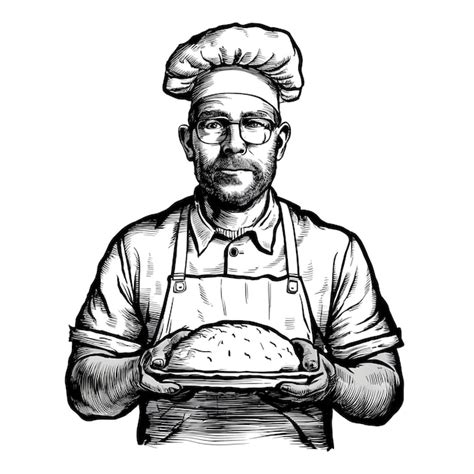 Dibujo En Tinta De Lápiz Vectorial De Baker Estilo De Grabado