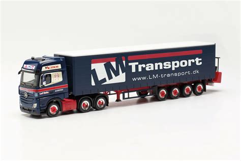 Herpa 316330 Mercedes Benz Actros Bigspace Gardinenplanen Sattelzug Mit