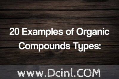 20 Examples of Organic Compounds Types: Definitions and Analysis