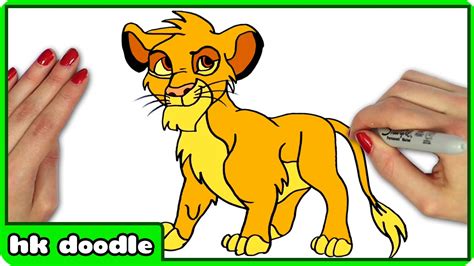 How To Draw Simba From The Lion King Step By Step Drawing Tutorial By