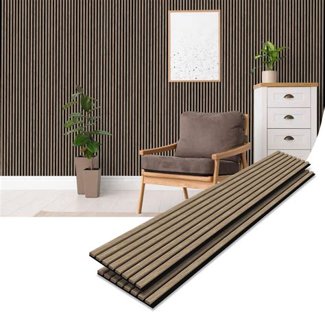 T Nnen Luxury Acoustic Wood Slat Panels Pack X X Each