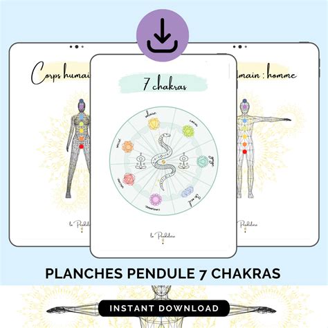 PLANCHES 7 CHAKRAS à imprimer Cadrans de radiesthésie