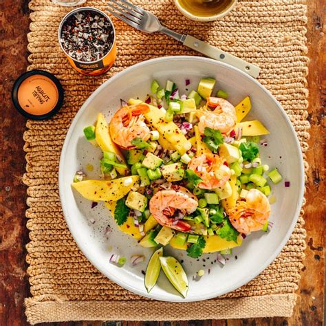 Ensalada De Aguacate Con Mango Y Gambas Receta JUST SPICES