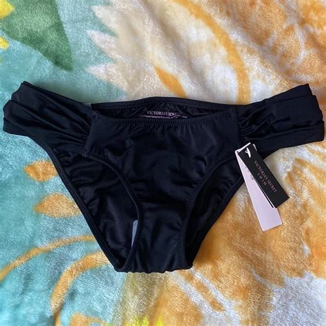 Victoria S Secret Women S Black Bikini And Tankini Bottoms Depop