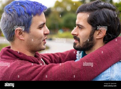 Gay Male Couple Kissing Hi Res Stock Photography And Images Alamy