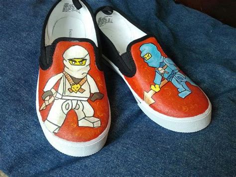 I Have To Get Thewse For The Big Guy Hand Painted Lego Ninjago On Vans