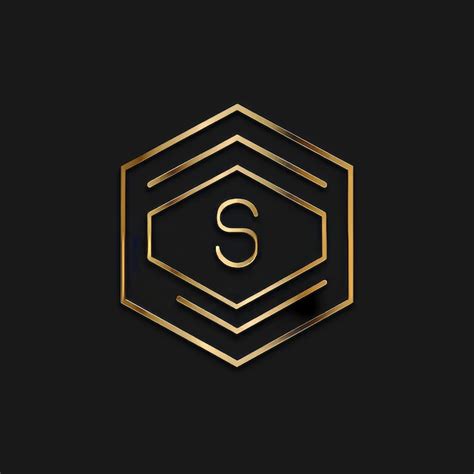 Modern Luxury Geometric Hexagon Letter S Logo Template Design Premium