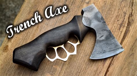 Making Trench Axe How To Make Super Cool Knuckle Axe Handle Youtube