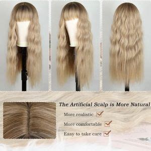 Accessories Human Hair Blend Ombre Blonde Wig With Bang Poshmark
