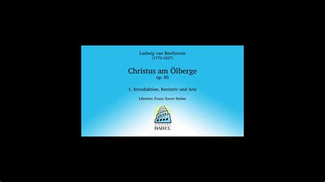 Ludwig Van Beethoven Christus Am Lberge Introduction Recit Und