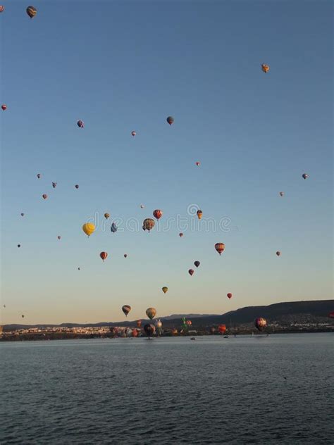 Leon Mexico International Hot Air Balloon Festival FIG Stockbild Bild Von Sonnenaufgang