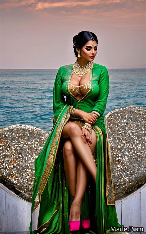 Porn Image Of Silver Lipstick Partially Nude Pink Yellow Sapphire Glitter Created By AI