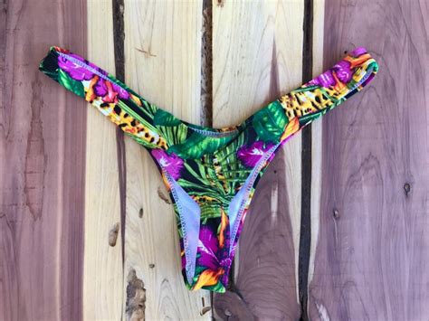 Bikini Brasil Thong Cheeky Bottom Bikini Set Sexy Bikini Etsy