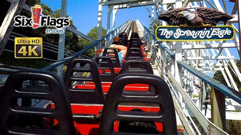 2022 The Screamin Eagle Wooden Roller Coaster On Ride 4K POV Six Flags