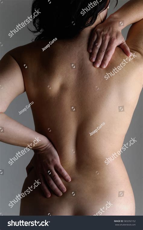 Nude Woman Back Pain Stock Photo Shutterstock