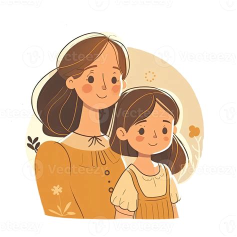 Mother And Daughter Cartoon 22972747 Png