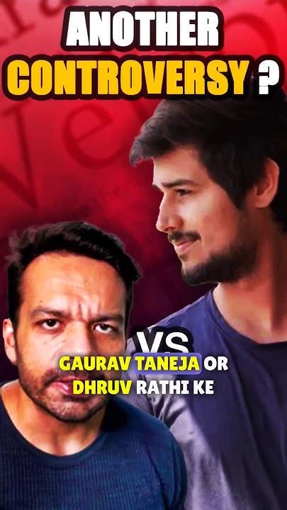 Gaurav Taneja Vs Dhruv Rathee Controversy Dhruvrathee