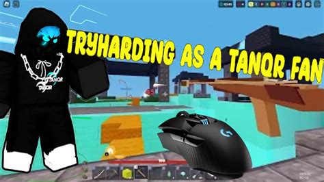 Tryharding As A Tanqr Sweat In Roblox Bedwars Youtube