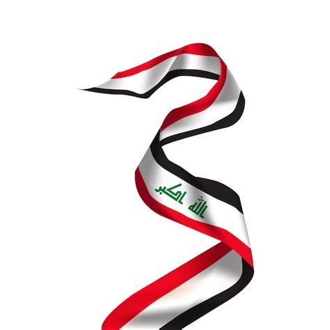 Bandera De Irak Bandera De Irak Antigua Bandera De Iraq Aislada Sobre