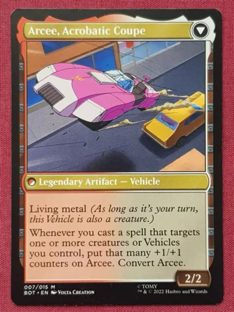 Magic The Gathering Transformers Arcee Sharpshooter Redwhite Card Mtg