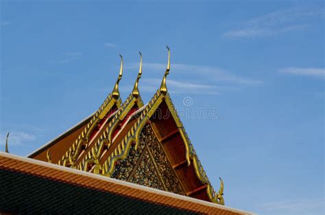 Roof Detail Wat Pho Temple Bangkok Thailand Stock Photo Image Of