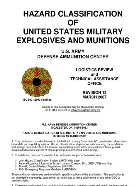 Jhcs Mar 2007 Dangerous Goods Firearms