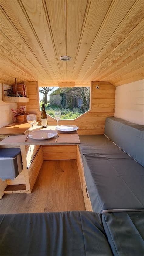 Amazing Rear Kitchen in Recycled Van Conversion