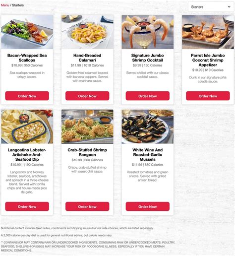 Red Lobster Menu With Prices And Pictures 2024