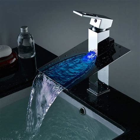 Grifo De Cascada Moderno Led Cascada Ba O Lavabo Grifo Caliente Y Fr O