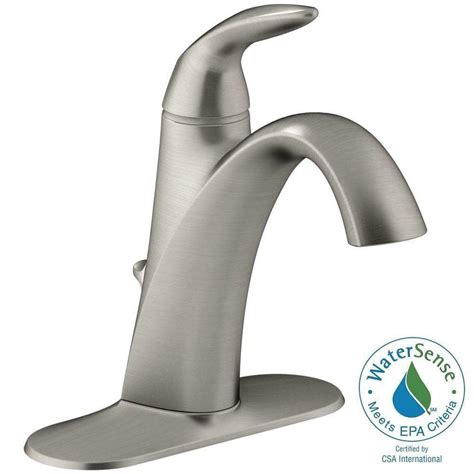 Kohler Alteo Single Hole Single Handle Mid Arc Water Saving Bathroom Faucet In Vibrant Brushed