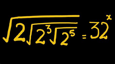 Square Root Simplification Nice Exponent Question 1math Olympiad Youtube