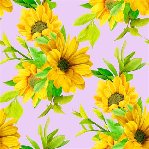 Diseño de patrones sin costura de acuarela floral de vegetación