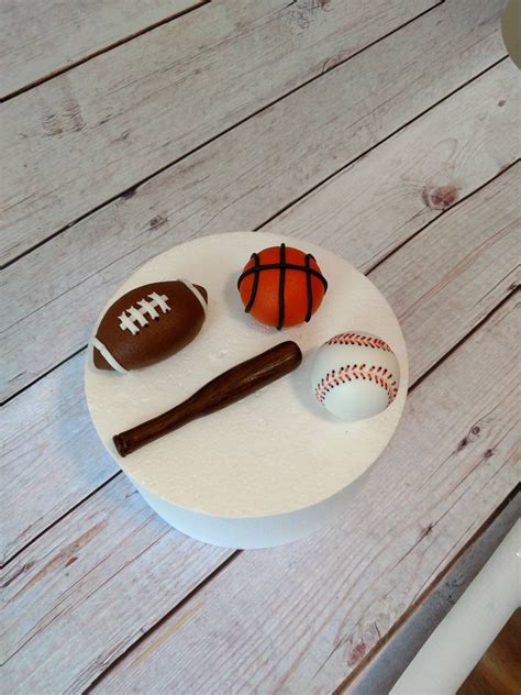 Fondant Sports Cake Topper Fondant Baseball Fondant Etsy