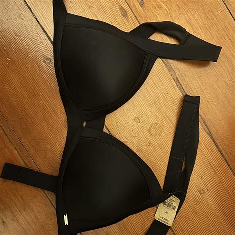 Victorias Secret Black Bikini Top New With Tags Depop