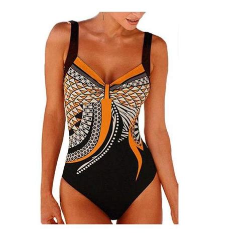 Maillot De Bain Femme 1 Pieces Gainant Piscine Slim Push Up Dos Nu Bikini Col En V Profond Bain
