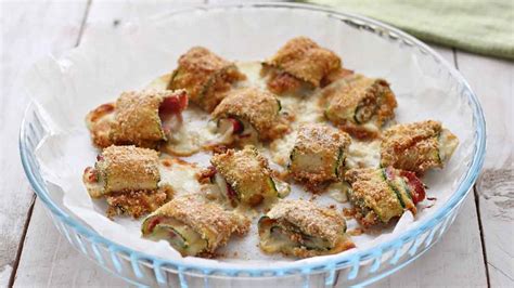 Rouleaux De Courgettes Farcis Au Salami Et Au Fromage Super Bons