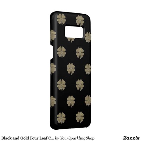 Black And Gold Four Leaf Clover Pattern Elegant Case Mate Samsung