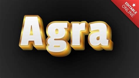 Agra Golden Texture 3d Text Effect Generator